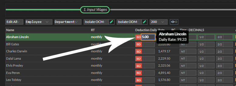 Daily Deduction Rate