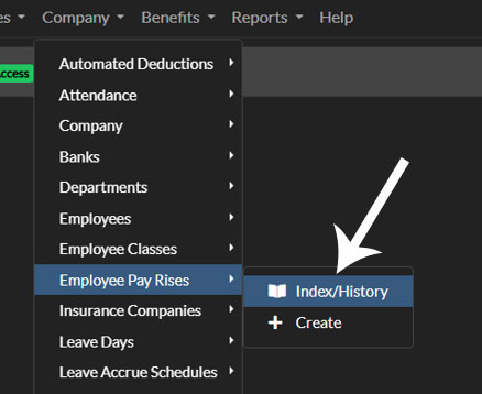 Employee Payrise History