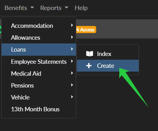 Creating a loan